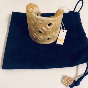 Tory Burch Perforated Resin Cuff | Horn